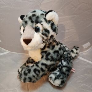 Aurora Baby Grey Spotted Snow Leopard Soft Blue Eyes 2017 Plush Stuffed Animal
